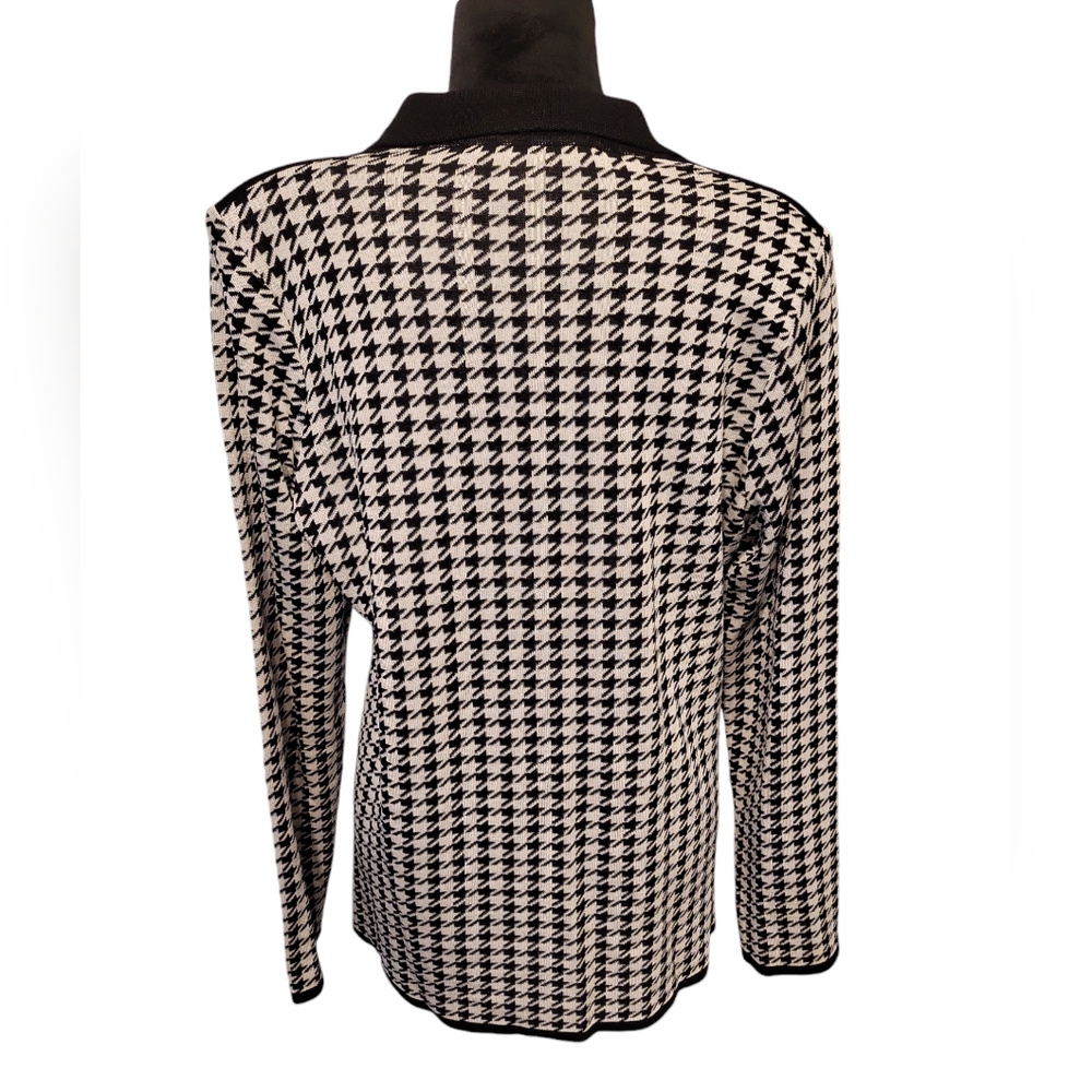 Exclusively Misook Houndstooth Pattern Light Jack… - image 2